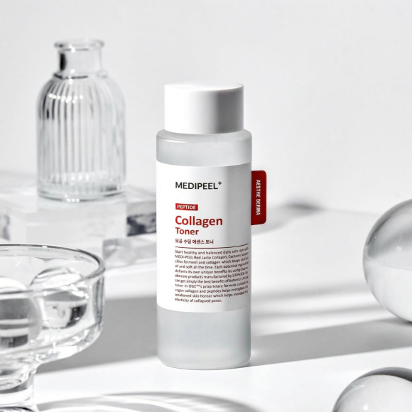 Тонер с&nbsp;пробиотическим комплексом MEDIPEEL⁺ Red&nbsp;Lacto Collagen Soothing Essence Toner (200мл) | Ecoplace