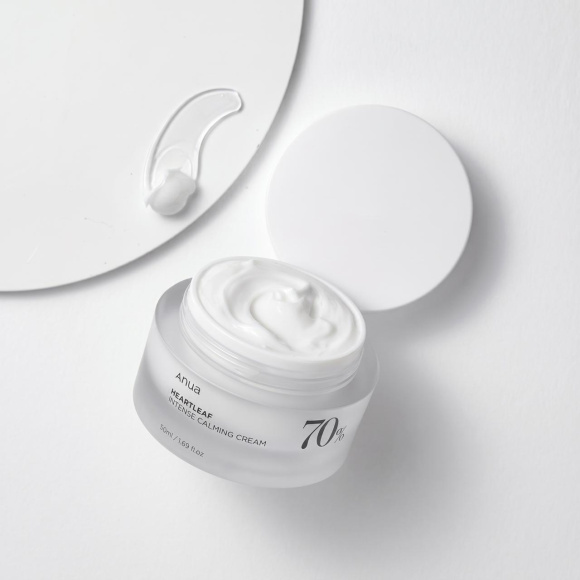 Успокаивающий крем с&nbsp;экстрактом хауттюйнии ANUA Heartleaf 70% Intense Calming Cream (50мл) | Ecoplace