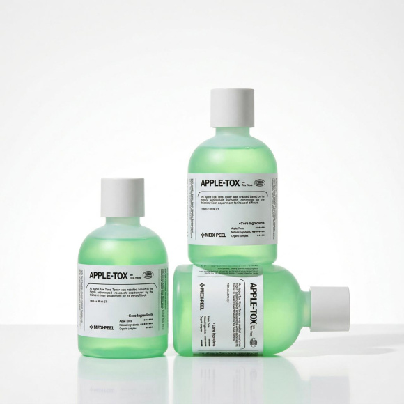 Пилинг‑тонер с ферментированными экстрактами MEDIPEEL⁺ Apple‑Tox Pore Toner (500мл) | Ecoplace