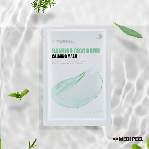 Успокаивающая маска с центеллой и бамбуком MEDIPEEL⁺ Bamboo Cica Bomb Calming Mask (25мл) | Ecoplace