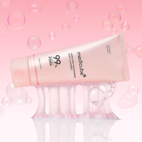 Пенка для&nbsp;умывания с&nbsp;ПДРН и&nbsp;ниацинамидом MEDICUBE PDRN Pink Niacinamide Whip Cleanser (120гр) | Ecoplace