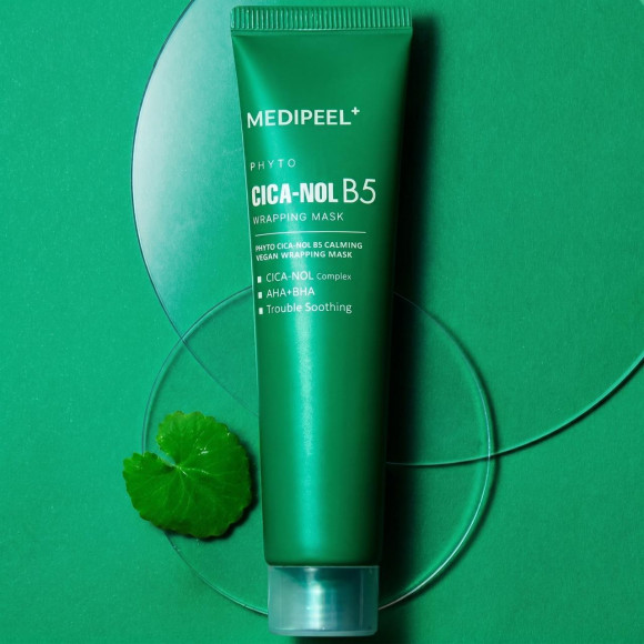 Успокаивающая маска‑пленка с&nbsp;центеллой MEDIPEEL⁺ Phyto Cica‑Nol B5 Calming Vegan Wrapping Mask (70мл) | Ecoplace