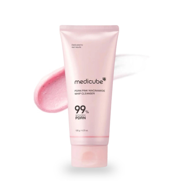 Пенка для&nbsp;умывания с&nbsp;ПДРН и&nbsp;ниацинамидом MEDICUBE PDRN Pink Niacinamide Whip Cleanser (120гр) | Ecoplace