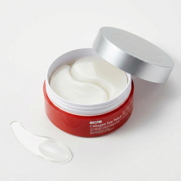 Укрепляющие патчи с&nbsp;гидролизатом коллагена MEDIPEEL⁺ Red&nbsp;Lacto Collagen Eye&nbsp;Patch (60шт) | Ecoplace