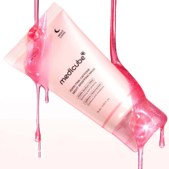Маска‑плёнка с&nbsp;ПДРН и&nbsp;кофеином MEDICUBE PDRN Pink Caffeine Night Wrapping Mask (75мл) | Ecoplace