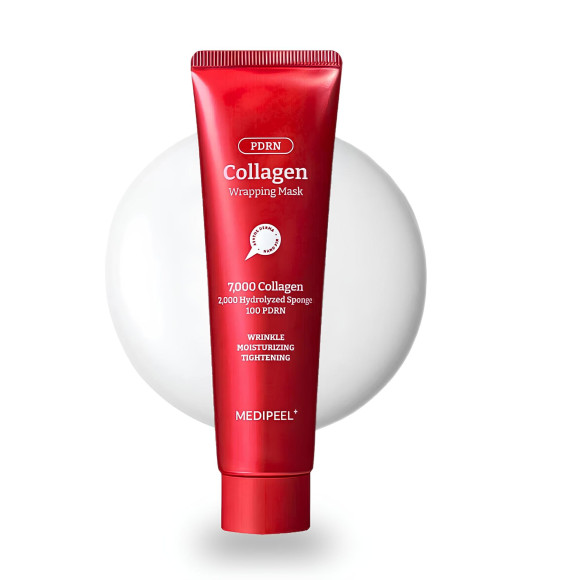 Маска‑пленка с&nbsp;PDRN и&nbsp;спикулой MEDIPEEL⁺ Collagen Glow Wrapping Mask (100мл) | Ecoplace