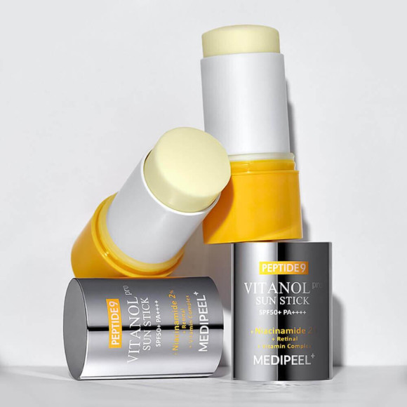 Солнцезащитный стик с&nbsp;комплексом витаминов MEDIPEEL⁺ Peptide 9 Vitanol Sun&nbsp;Stick PRO&nbsp;50+РА++++ (23г) | Ecoplace