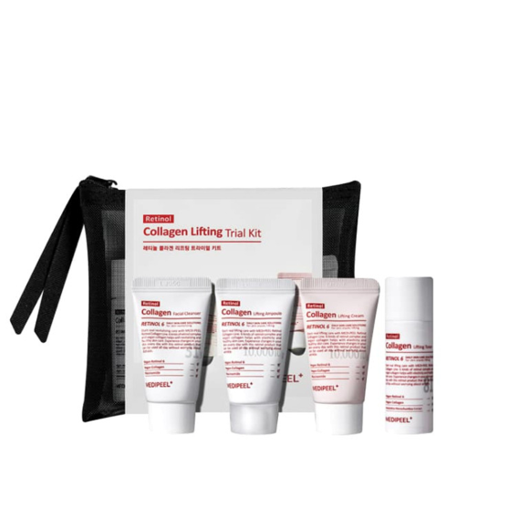 Набор миниатюр с&nbsp;ретинолом MEDIPEEL⁺ Retinol Collagen Lifting Trial Kit&nbsp;(20мл+15мл+20мл+15г) | Ecoplace