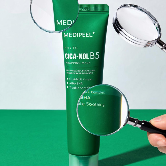 Успокаивающая маска‑пленка с&nbsp;центеллой MEDIPEEL⁺ Phyto Cica‑Nol B5 Calming Vegan Wrapping Mask (70мл) | Ecoplace