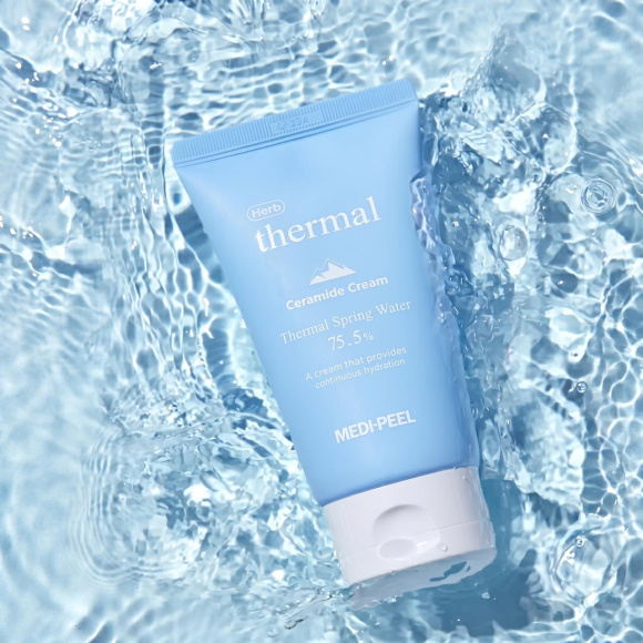 Восстанавливающий крем с термальной водой MEDIPEEL⁺ Herb Thermal Ceramide Cream (120мл) | Ecoplace