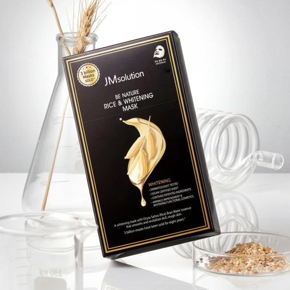 Маска для&nbsp;лица с&nbsp;экстрактом риса JMSOLUTION Mask Be&nbsp;Nature Rice&Whitening (27мл) | Ecoplace