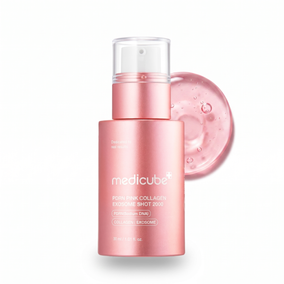 Сыворотка с микроиглами и ПДРН MEDICUBE PDRN Pink Collagen Exosome Shot Serum 2000 (30мл) | Ecoplace