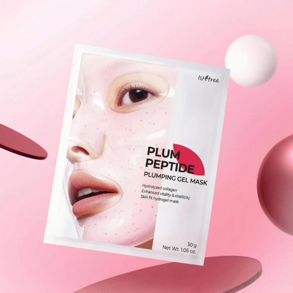 Гидрогелевая маска для&nbsp;лица с&nbsp;пептидами ISNTREE Plum Peptide Plumping Gel&nbsp;Mask (30г) | Ecoplace