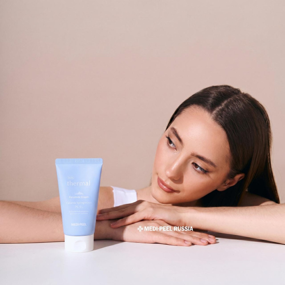 Восстанавливающий крем с термальной водой MEDIPEEL⁺ Herb Thermal Ceramide Cream (120мл) | Ecoplace