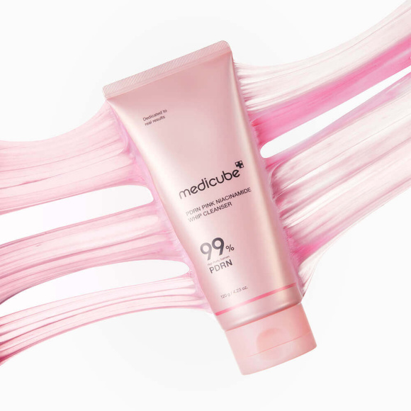 Пенка для&nbsp;умывания с&nbsp;ПДРН и&nbsp;ниацинамидом MEDICUBE PDRN Pink Niacinamide Whip Cleanser (120гр) | Ecoplace