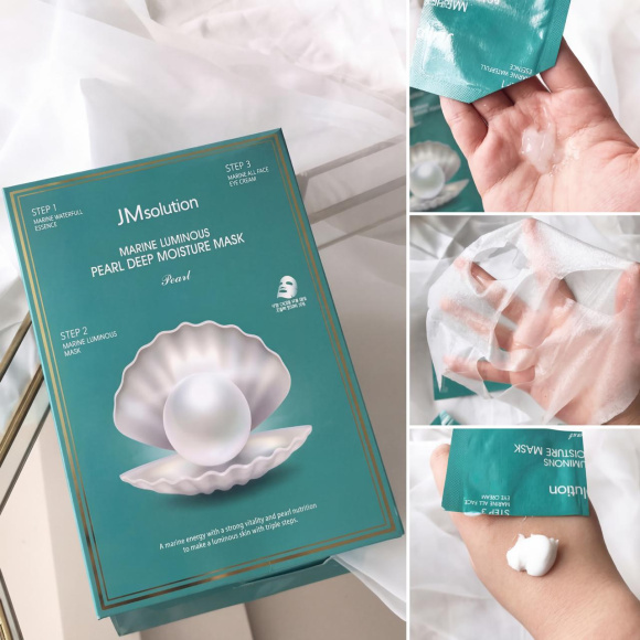Маска с жемчугом и морским коллагеном JMSOLUTION Marine Luminous Pearl Deep Mousture Mask (24мл) | Ecoplace