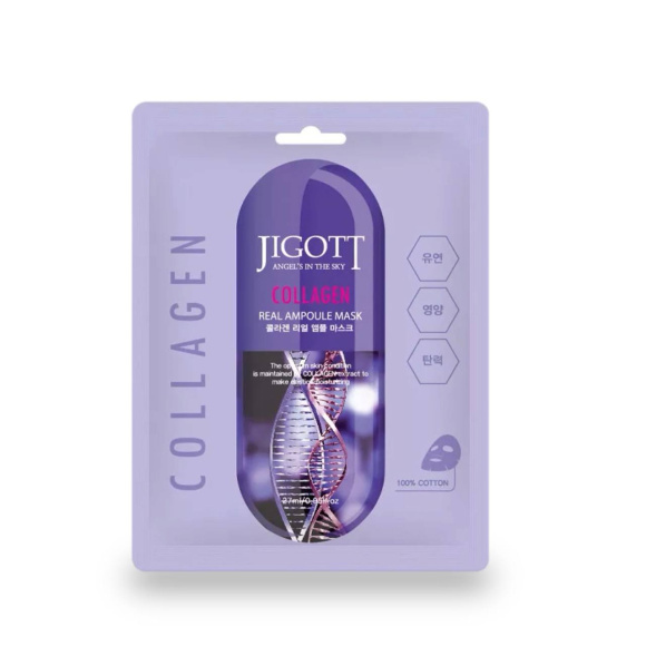 Ампульная маска с&nbsp;коллагеном JIGOTT Collagen Real Ampoule Mask (27мл) | Ecoplace