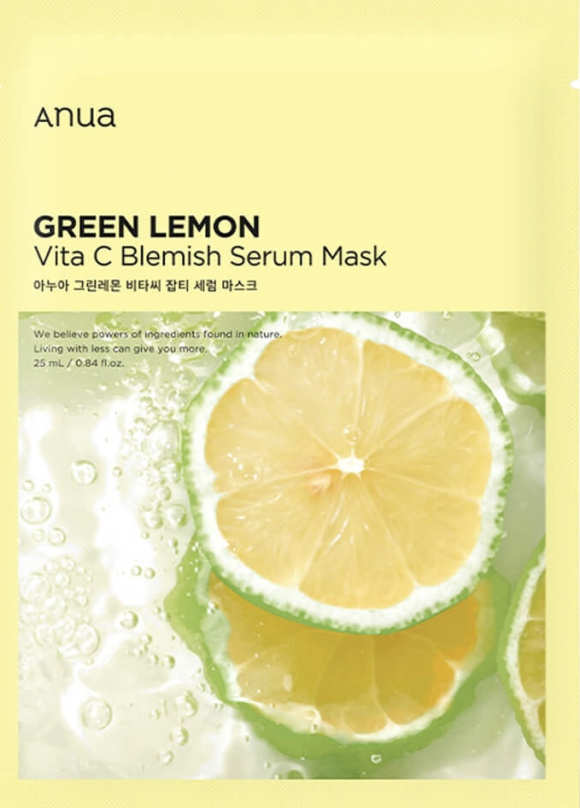 ANUA Green Lemon Vita C&nbsp;Blemish Serum Mask (25ml) | Ecoplace