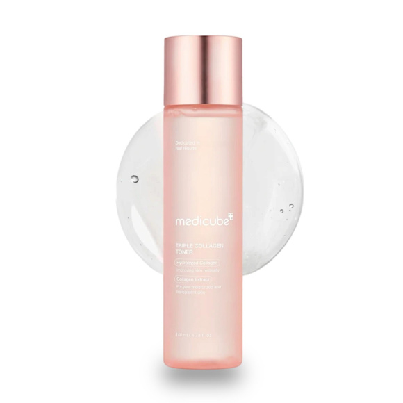 Омолаживающий тонер с коллагеном MEDICUBE Triple Collagen Toner 4.0 (140мл) | Ecoplace