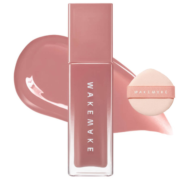 WAKEMAKE Sheer Glow Liquid Blusher + Finger Puff Set (7g) | Ecoplace