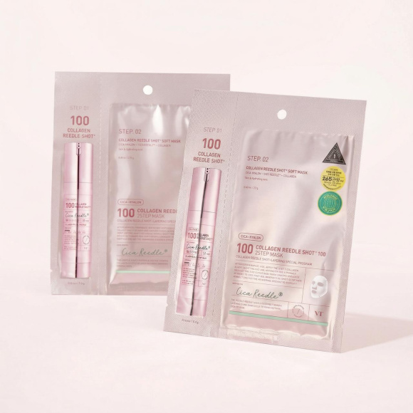 Маска с&nbsp;микроиглами и&nbsp;коллагеном VT&nbsp;Cosmetics Mask Shot 100 2 Step Collagen Reedle (27г+1,5г) | Ecoplace