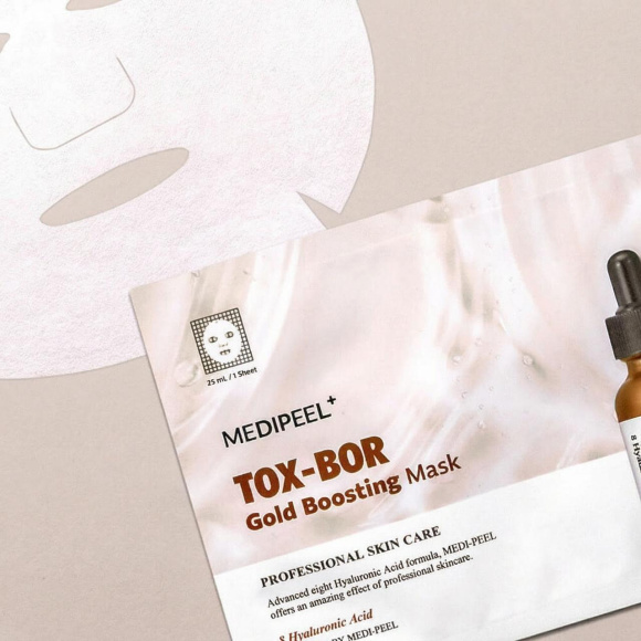 Восстанавливающая лифтинг‑маска MEDIPEEL⁺ Tox‑Bor Gold Boosting Mask (25мл) | Ecoplace