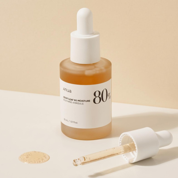 Сыворотка для&nbsp;лица с&nbsp;экстрактом хауттюйнии ANUA Heartleaf 80% Soothing Ampoule (30мл) | Ecoplace