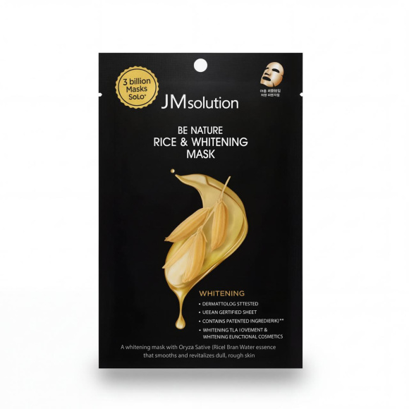 Маска для&nbsp;лица с&nbsp;экстрактом риса JMSOLUTION Mask Be&nbsp;Nature Rice&Whitening (27мл) | Ecoplace