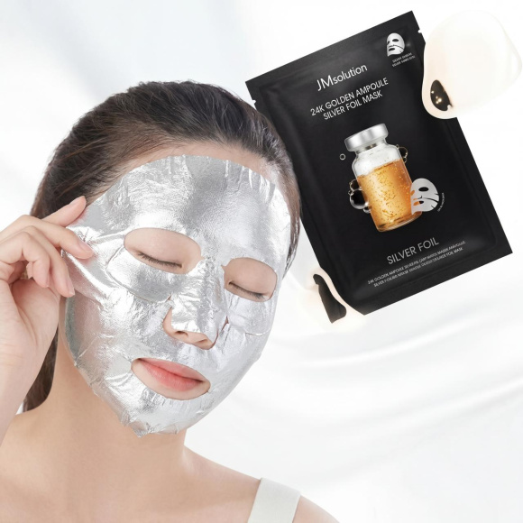 Маска для&nbsp;лица с&nbsp;коллагеном JMSOLUTION Mask C9 Collagen Ampoule Silver Foil (35мл) | Ecoplace