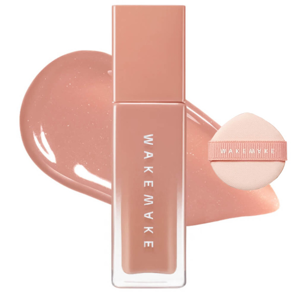 WAKEMAKE Sheer Glow Liquid Blusher + Finger Puff Set (7g) | Ecoplace