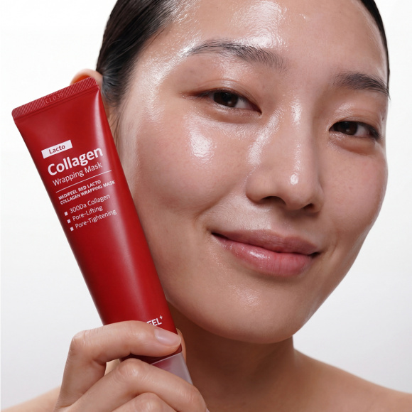 Лифтинг маска‑пленка с&nbsp;гидролизованным коллагеном MEDIPEEL⁺ Red&nbsp;Lacto Collagen Wrapping Mask (70мл) | Ecoplace