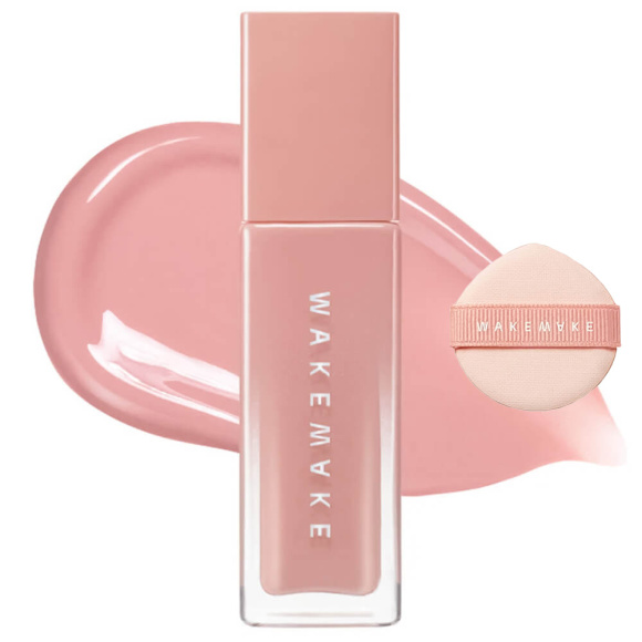WAKEMAKE Sheer Glow Liquid Blusher + Finger Puff Set (7g) | Ecoplace