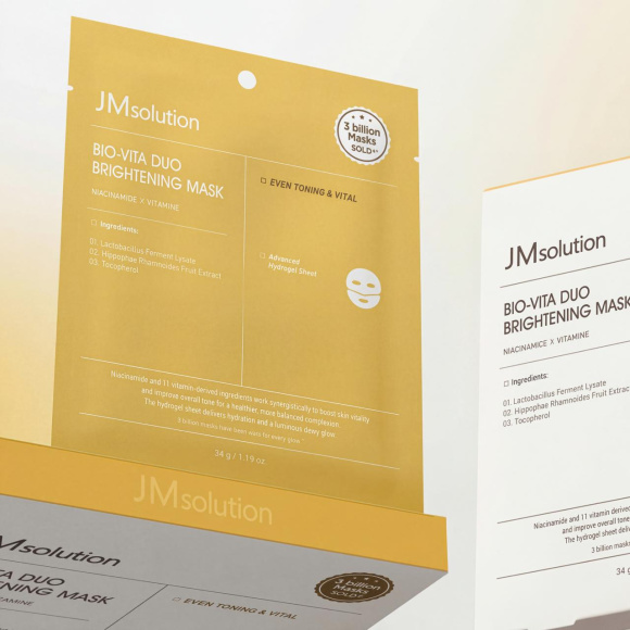 Гидрогелевая маска с&nbsp;витаминным комплексом JMSOLUTION Mask Bio‑Vita Duo&nbsp;Brightening (34гр) | Ecoplace