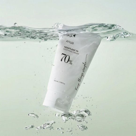 Крем для&nbsp;лица с&nbsp;экстрактом хауттюйнии ANUA Heartleaf 70% Soothing Cream (100мл) | Ecoplace