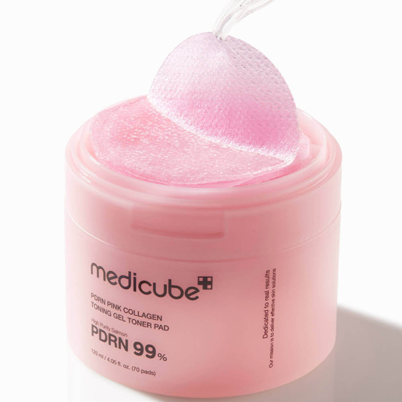 Пэды с ПДРН и коллагеном MEDICUBE PDRN Pink Collagen Toning Gel Toner Pad (70шт) | Ecoplace