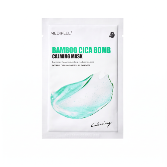 discount Успокаивающая маска с&nbsp;центеллой и&nbsp;бамбуком MEDIPEEL⁺ Bamboo Cica Bomb Calming Mask (25мл) | Ecoplace