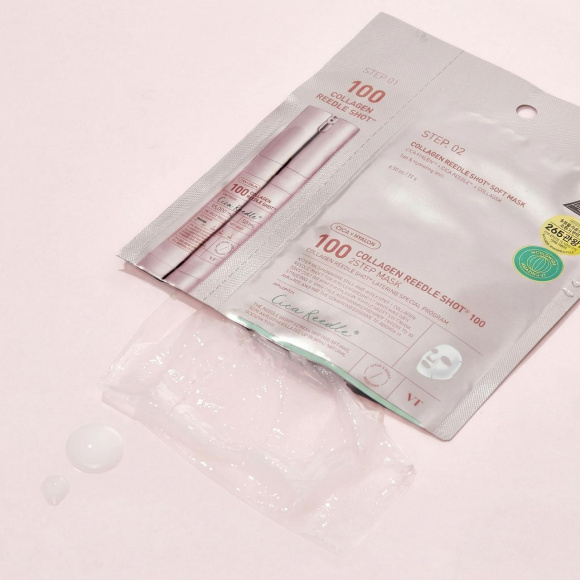 Маска с&nbsp;микроиглами и&nbsp;коллагеном VT&nbsp;Cosmetics Mask Shot 100 2 Step Collagen Reedle (27г+1,5г) | Ecoplace