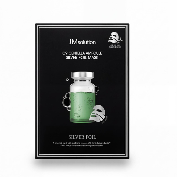 Маска для&nbsp;лица  с&nbsp;центеллой азиатской JMSOLUTION Mask C9 Centella Ampoule Silver Foil (35мл) | Ecoplace
