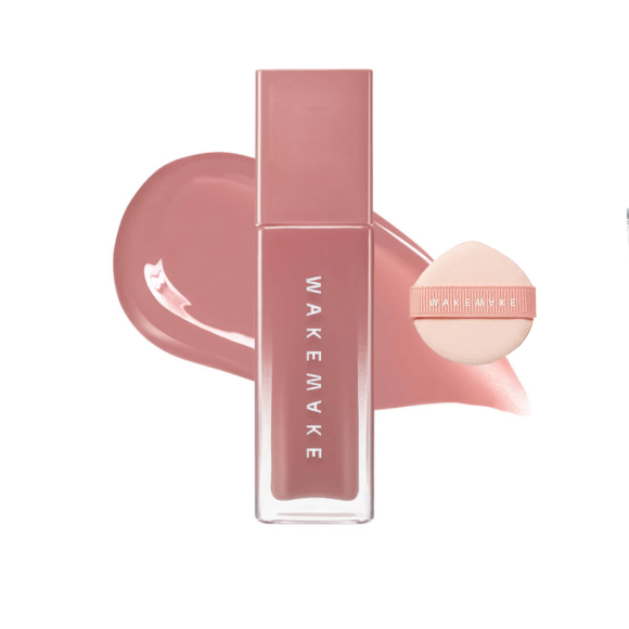 Кремовые румяна для&nbsp;лица WAKEMAKE Sheer Glow Liquid Blusher + Finger Puff Set&nbsp;(7г) | Ecoplace