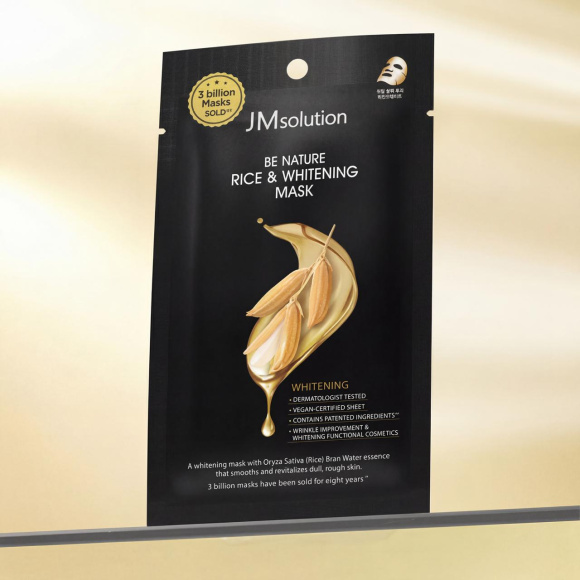 Маска для&nbsp;лица с&nbsp;экстрактом риса JMSOLUTION Mask Be&nbsp;Nature Rice&Whitening (27мл) | Ecoplace