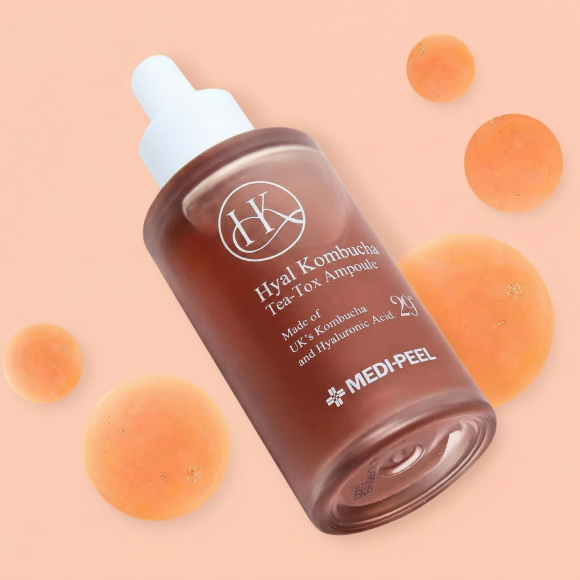 Сыворотка с&nbsp;комбучей и&nbsp;липосомальными церамидами MEDIPEEL⁺ Hyal Kombucha Tea‑Tox Ampoule (50мл) | Ecoplace