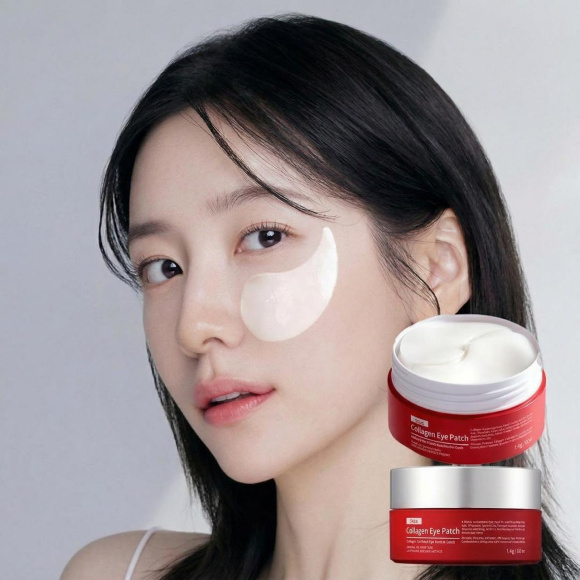 Укрепляющие патчи с&nbsp;гидролизатом коллагена MEDIPEEL⁺ Red&nbsp;Lacto Collagen Eye&nbsp;Patch (60шт) | Ecoplace